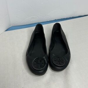 TORY BURCH MINNIE TRAVLE BALLET IN BLACK